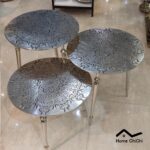 میز عسلی سه سایز الومینیومی خورشید