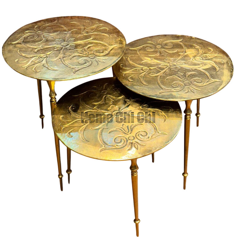 میز عسلی الومینیومی گل برگ