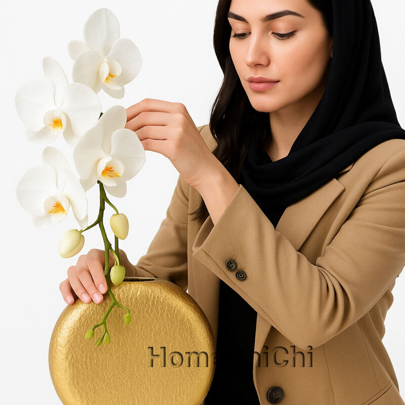 گلدان آلومینیومی طرح پوست گردو 2 سایز